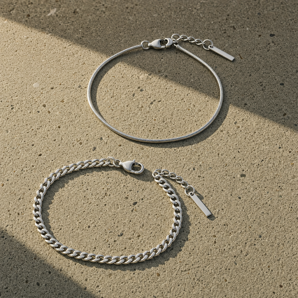 Classic Bracelet, pair cuban