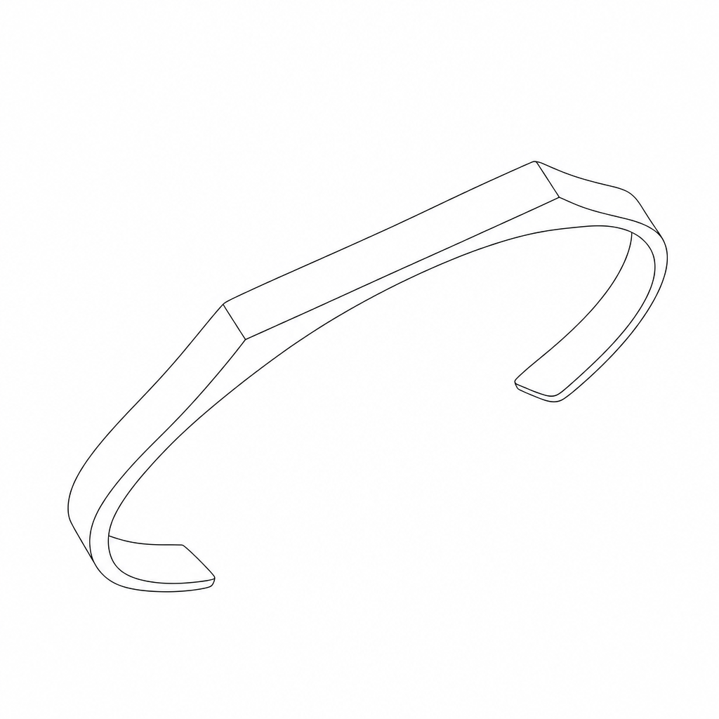 Engravable Open Cuff measurements