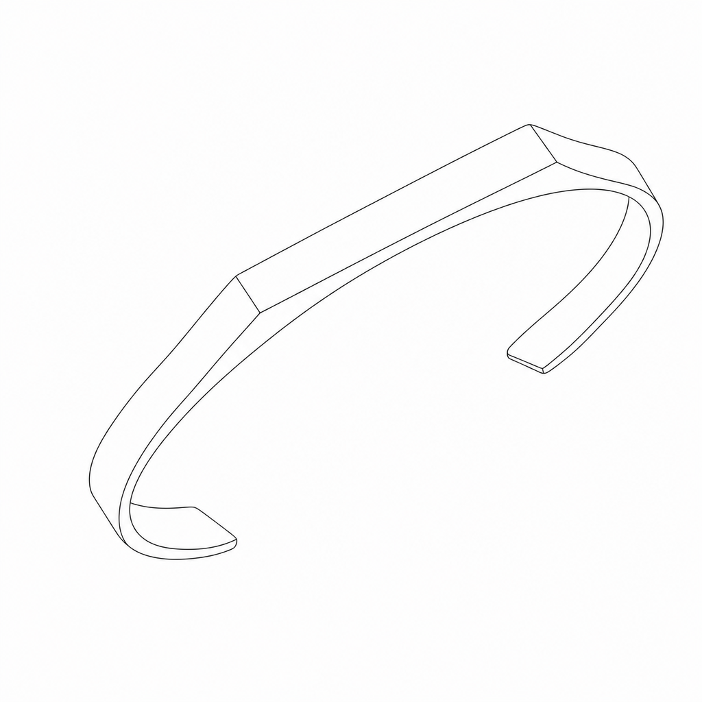 Engravable Open Cuff measurements
