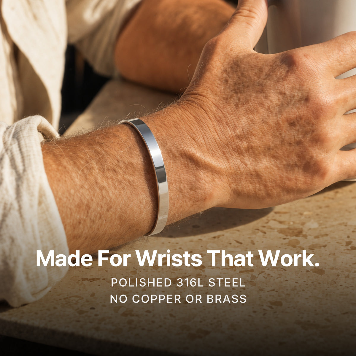 Meridian Cuff Silver. Made For Wrists That Work.