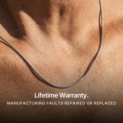 Classic Necklace Silver. Lifetime Warranty.
