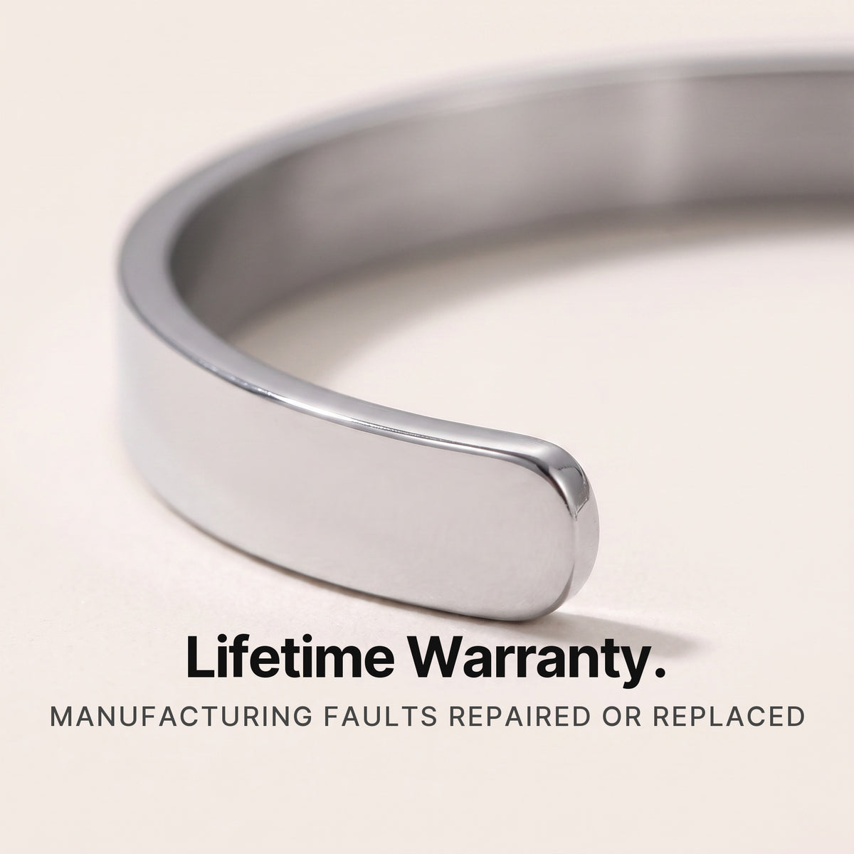 Meridian Cuff Silver. Lifetime Warranty.