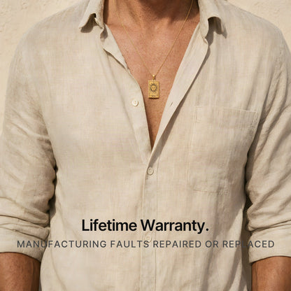 Tarot Necklace Gold (18K). Lifetime Warranty.