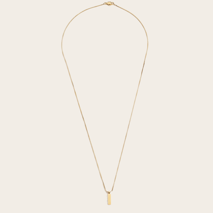 Bar Pendant Necklace Gold