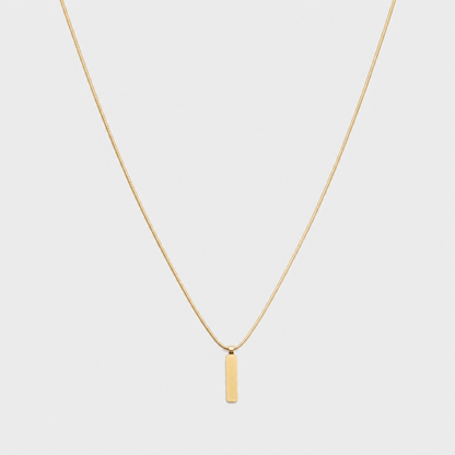 Pendant Necklace Gold on the 887Seven grey plate