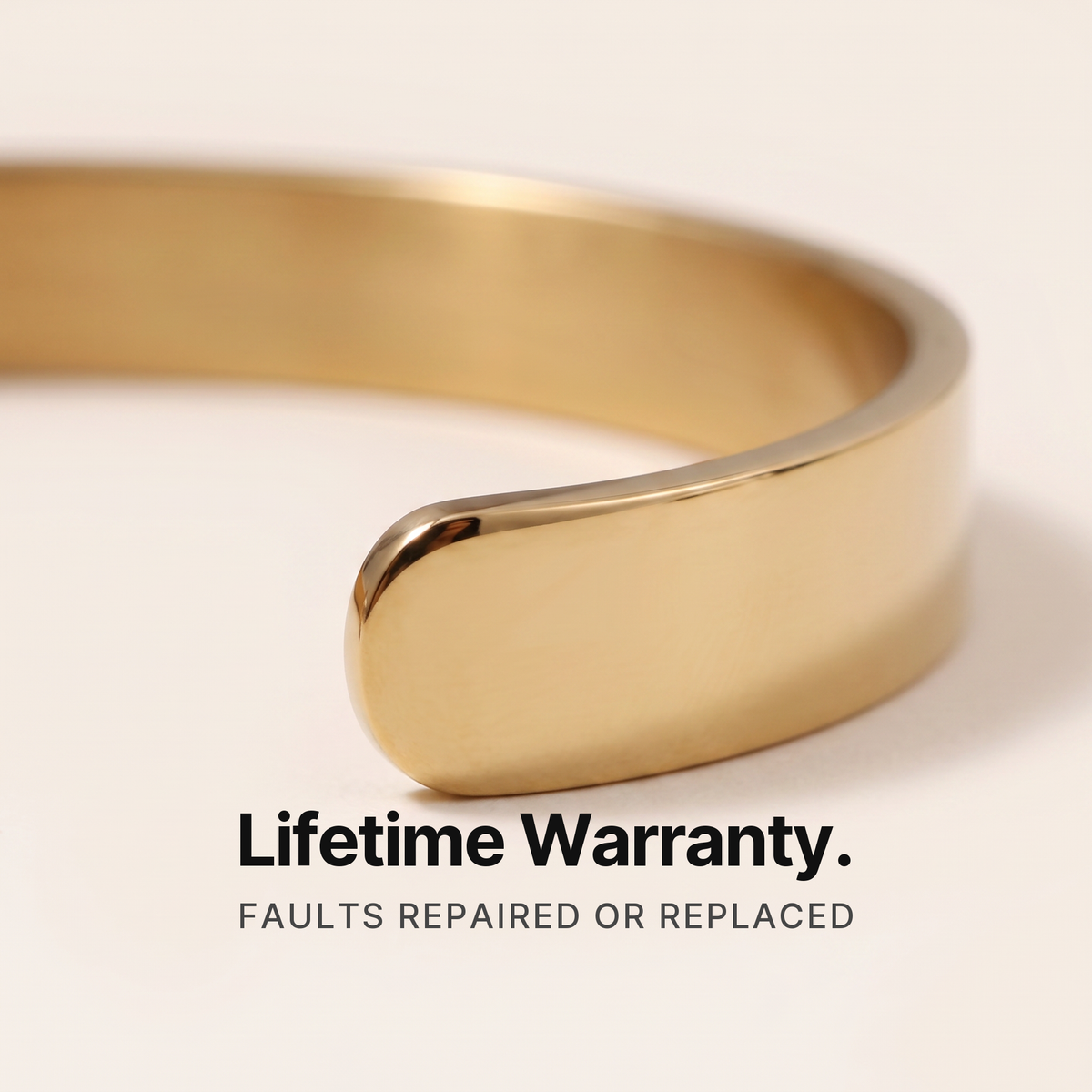 887Seven Meridian Cuff in 18K gold with the lifetime warranty.