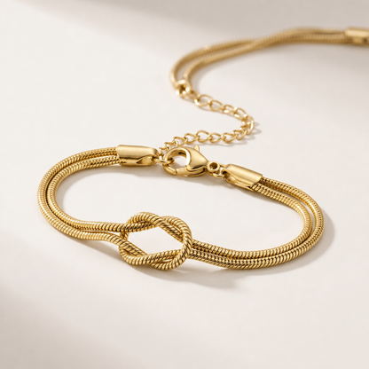 Gold knot bracelet product detail