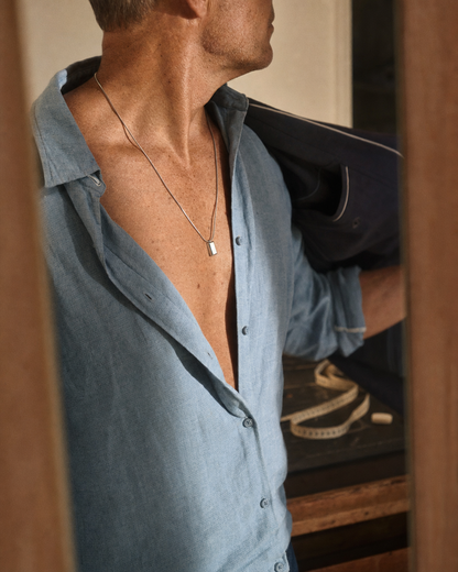Block Necklace steel, tailor mirror