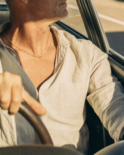 Classic Necklace 18K gold finish, car driving