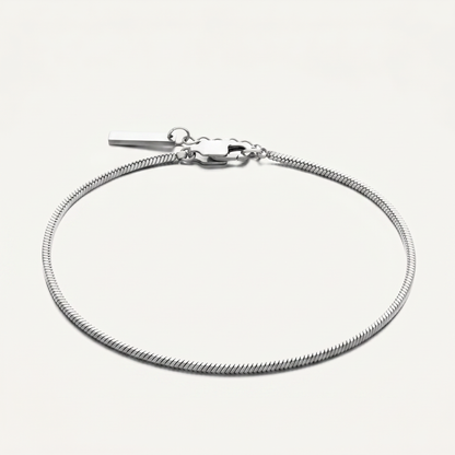 Silver chain bracelet on white