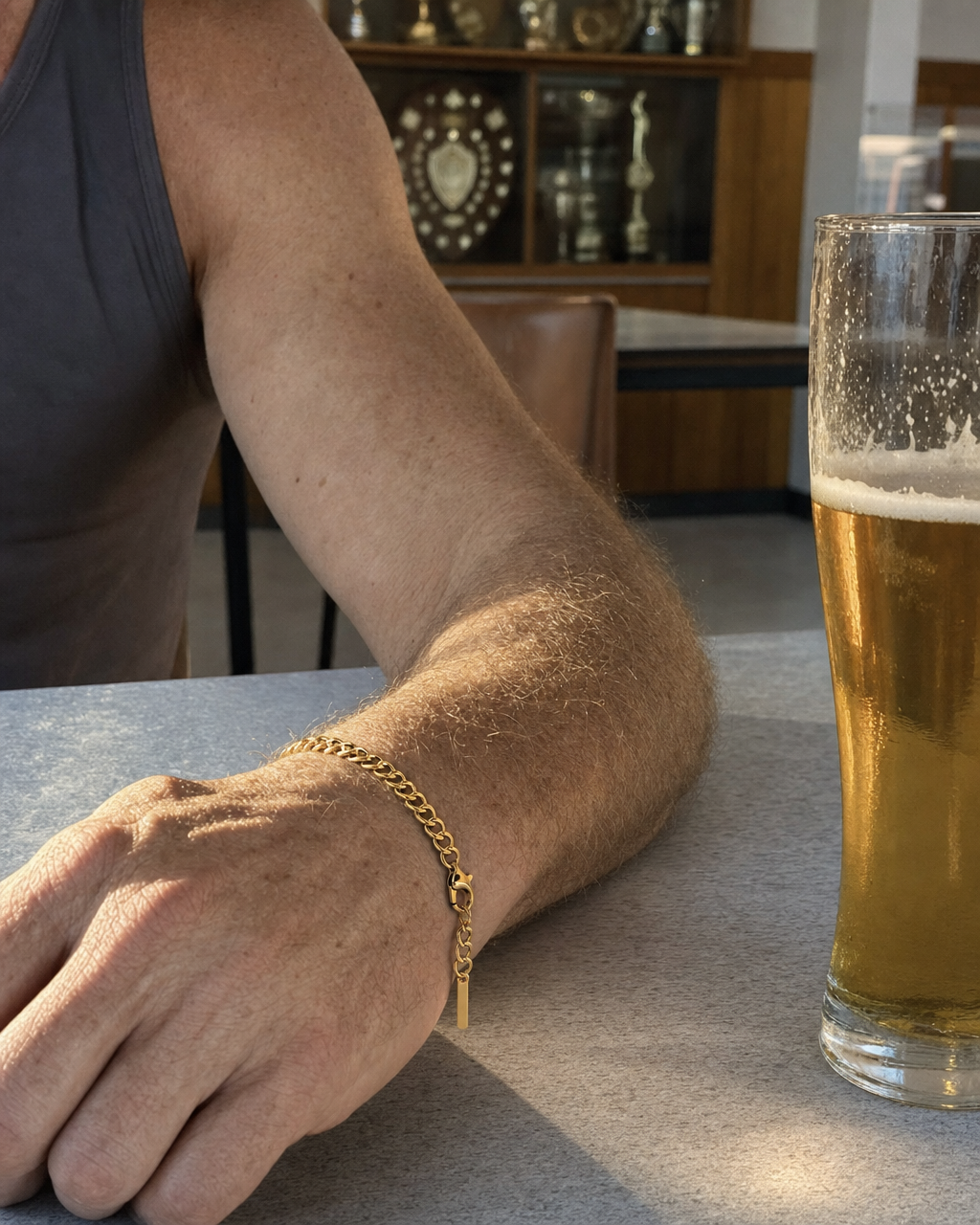 Cuban Bracelet Gold, bowls club