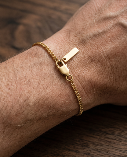 cuban link bracelet gold