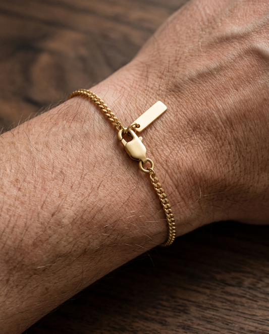 cuban link bracelet gold