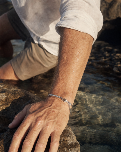 Cuban Bracelet steel, rock pool