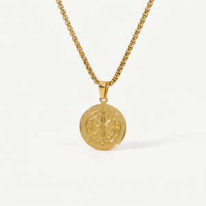 North Star Compass Pendant Necklace