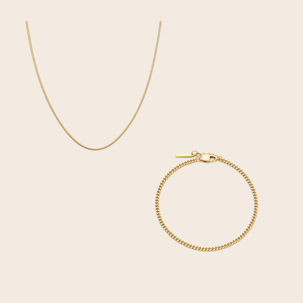pair packshot: the cuban chain pair gold
