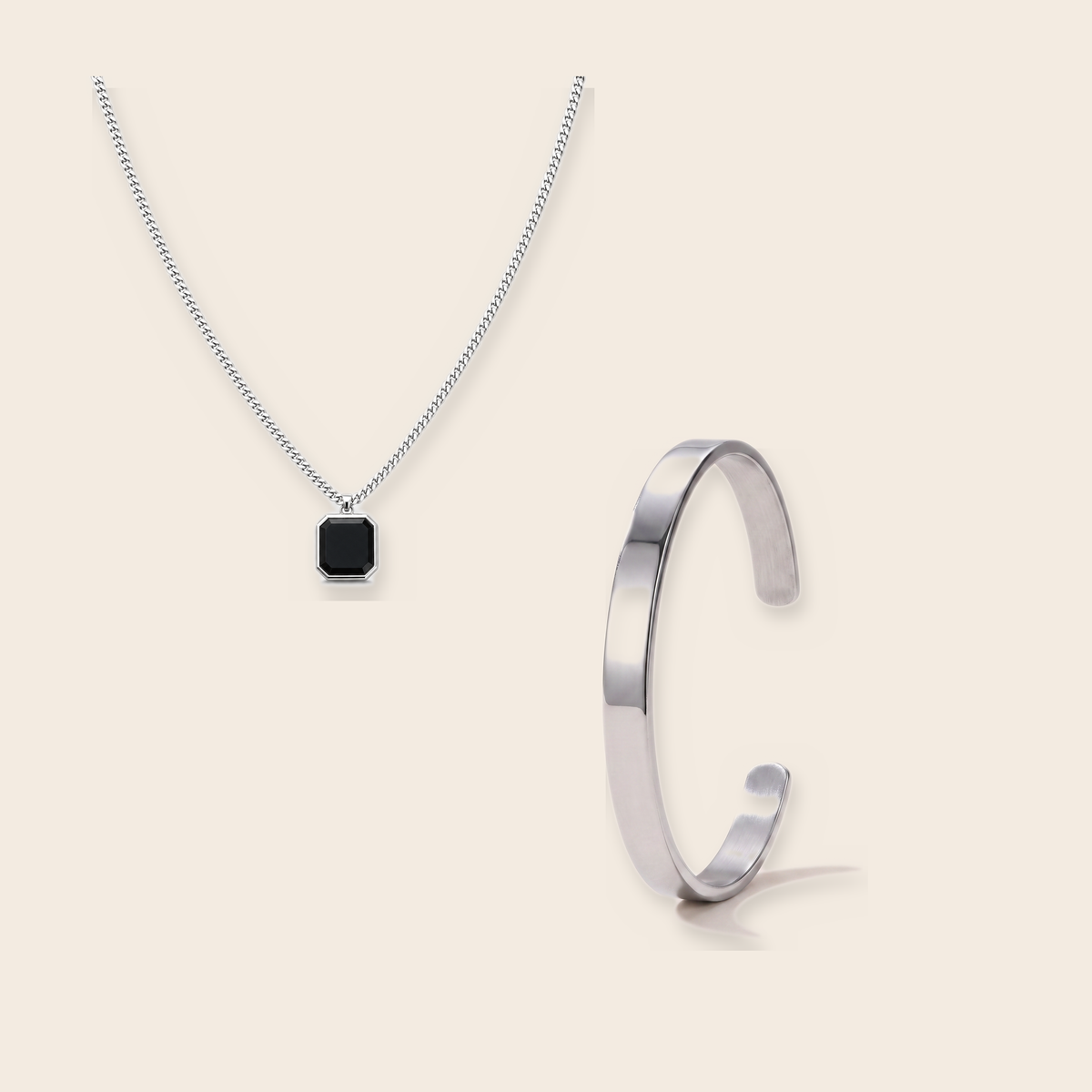 pair packshot: the onyx pair silver