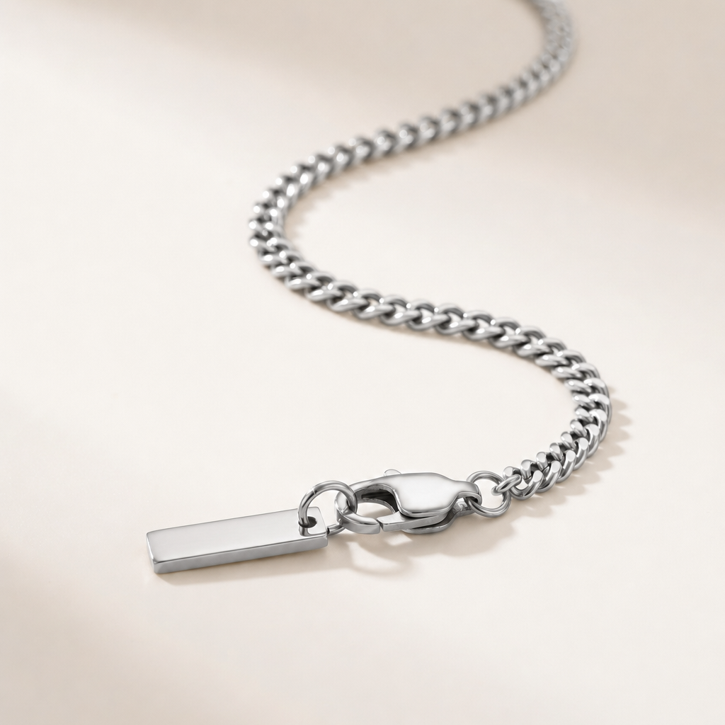 Silver cuban link bracelet product detail