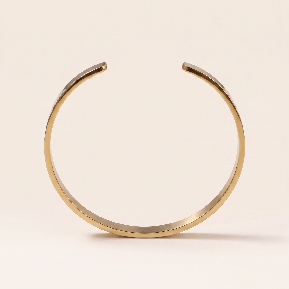 Meridian Cuff Gold upright, showing the open cuff shape
