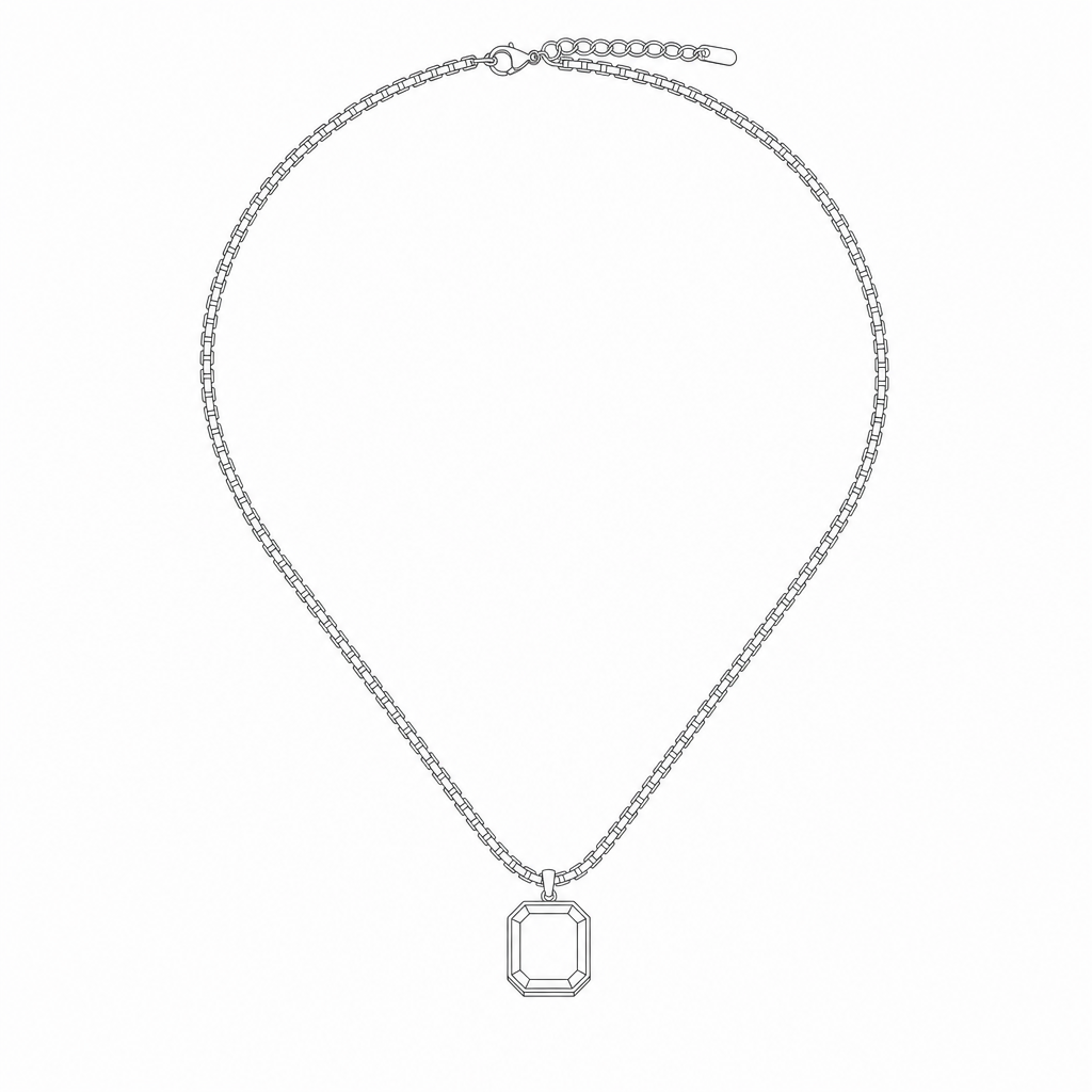 Onyx Pendant Necklace measurements