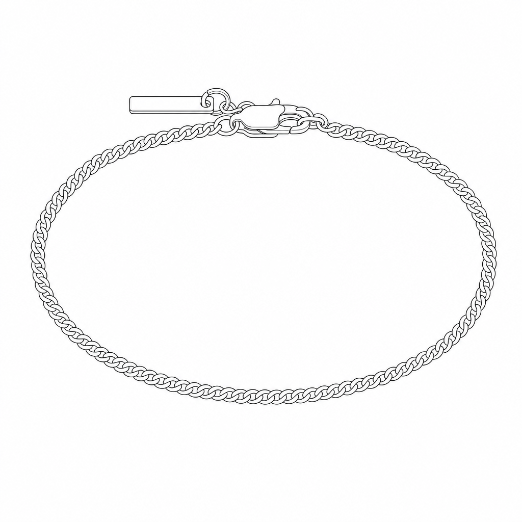 Cuban Bracelet Silver measurements
